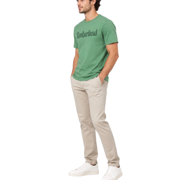Timberland - Ανδρικό T-shirt TFO SS Linear Tee TB0A2BRN-A6Z Πράσινο TB0A2BRNA6Z
