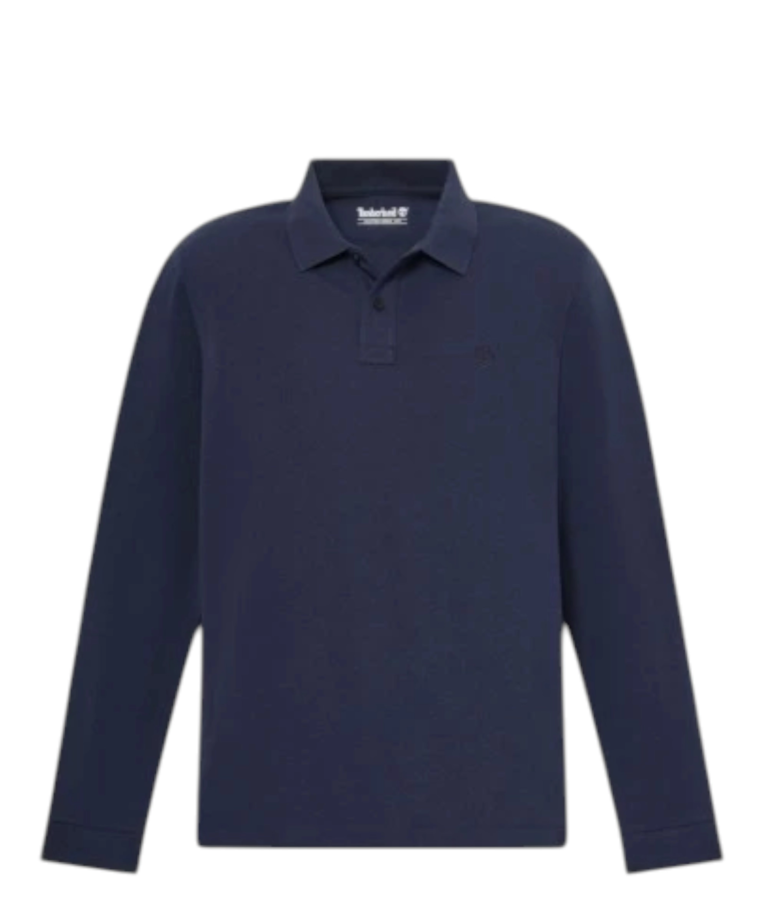 Timberland - Ανδρικό Μακρυμάνικο Polo Oyster River Regular Fit TBC0YHDG-433 Μπλε
