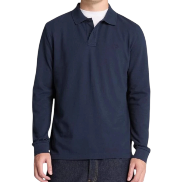 Timberland - Ανδρικό Μακρυμάνικο Polo Oyster River Regular Fit TBC0YHDG-433 Μπλε TBC0YHDG433