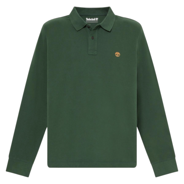 Timberland - Ανδρικό Μακρυμάνικο Polo Πικέ Millers River Ls TBC0YHBE-398 Πράσινο