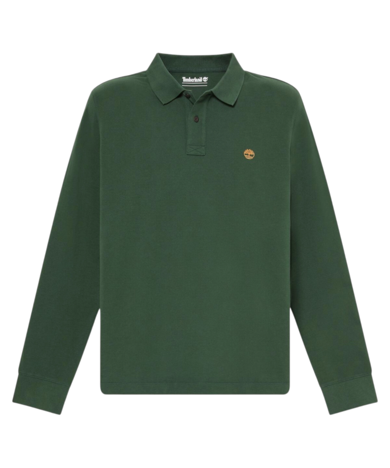 Timberland - Ανδρικό Μακρυμάνικο Polo Πικέ Millers River Ls TBC0YHBE-398 Πράσινο