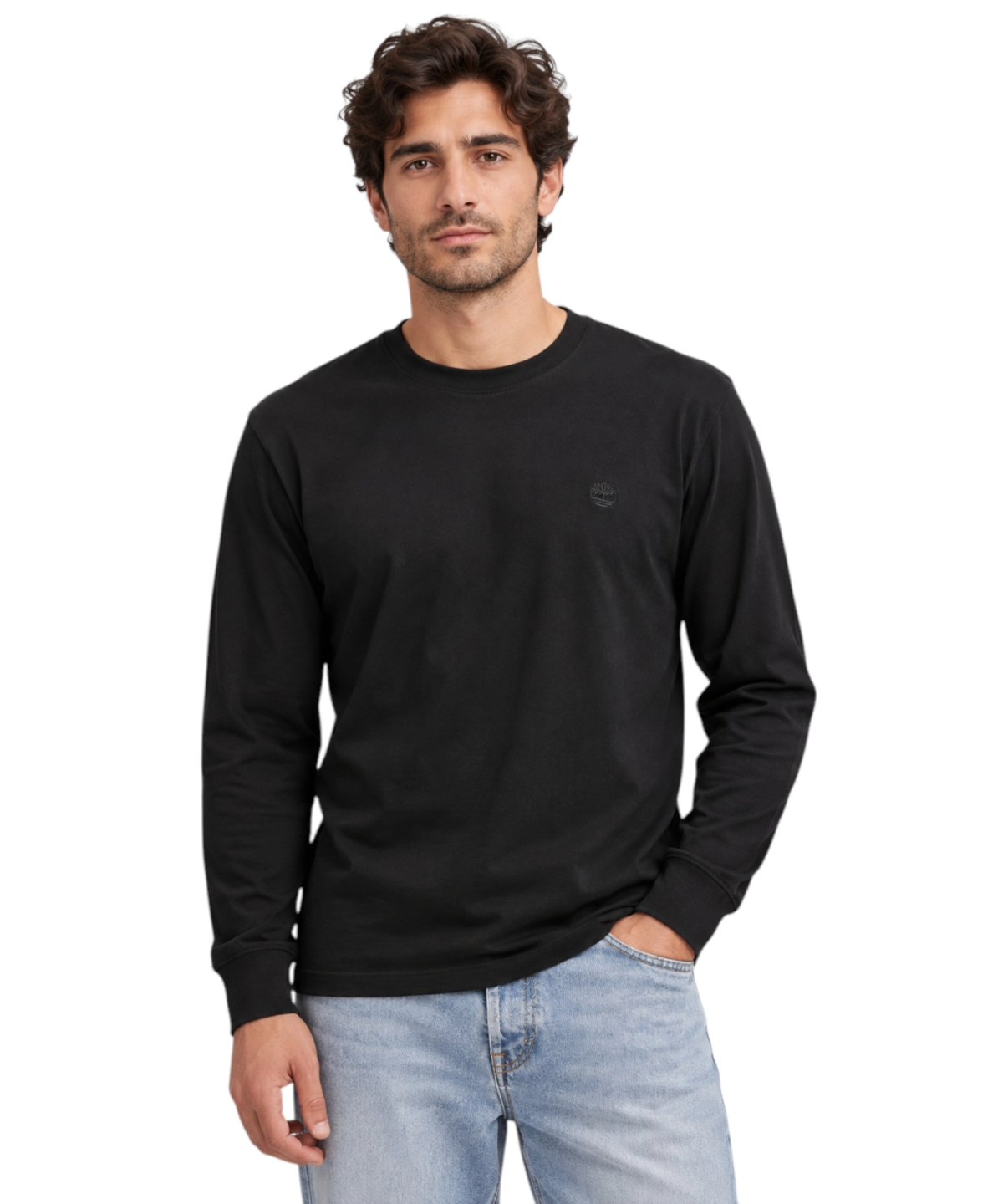 Timberland - Ανδρικό Μακρυμάνικο T-Shirt Jersey Cotton TBC0YHPY-001 Μαύρο