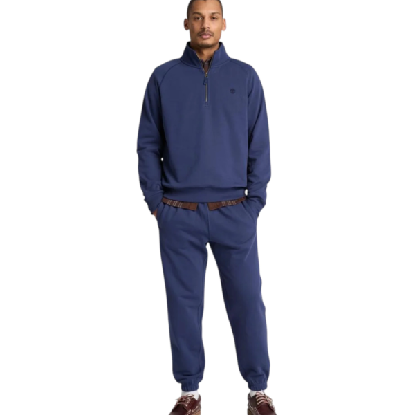 Timberland - Ανδρικό Παντελόνι Φόρμας Exeter River Tree Logo Loopback TBC0YHBW-AIH Μπλε TBC0YHBWAIH