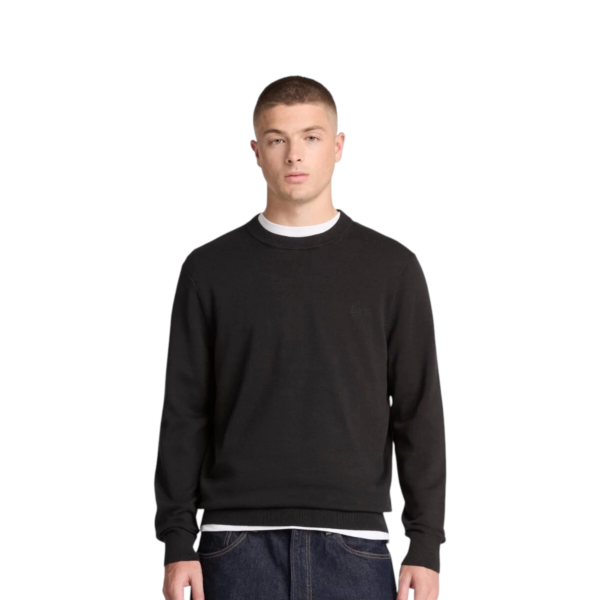 Timberland - Ανδρικό Πλεκτό Πουλόβερ Williams River Cotton Crew Neck TBC0YHAZ-001 Μαύρο TBC0YHAZ001