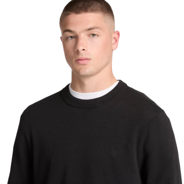 Timberland - Ανδρικό Πλεκτό Πουλόβερ Williams River Cotton Crew Neck TBC0YHAZ-001 Μαύρο TBC0YHAZ001
