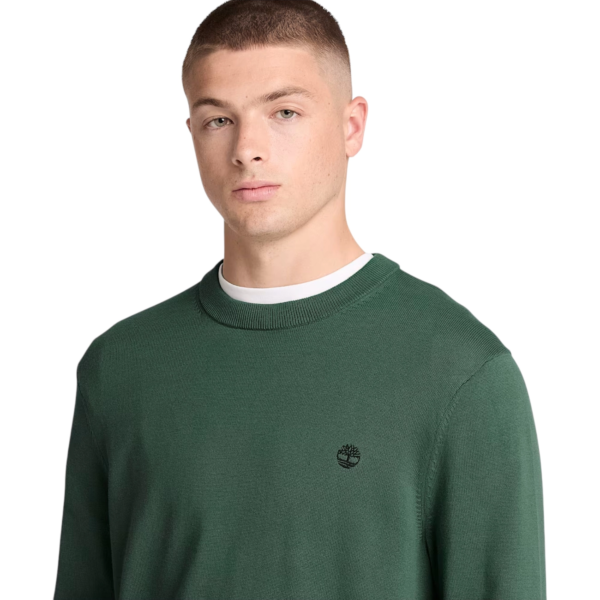 Timberland - Ανδρικό Πλεκτό Πουλόβερ Williams River Cotton Crew Neck TBC0YHAZ-398 Πράσινο TBC0YHAZ398