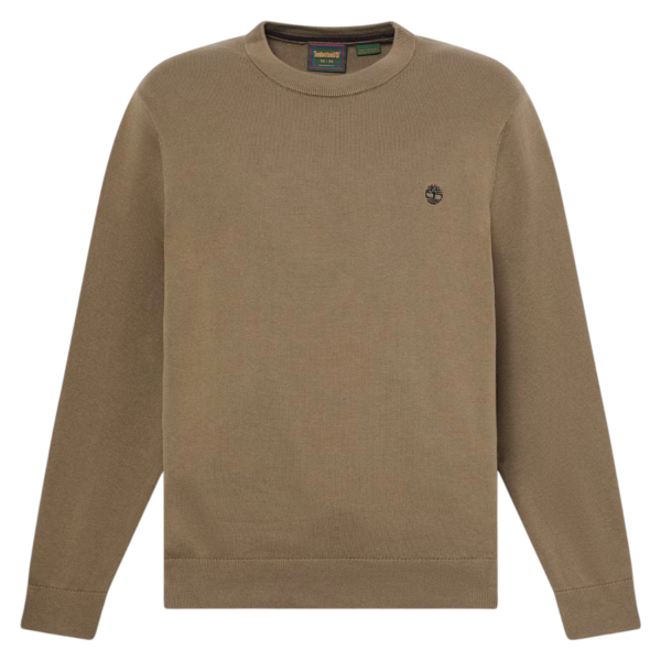 Timberland - Ανδρικό Πλεκτό Πουλόβερ Williams River Cotton Crew Neck TBC0YHAZ-AIE Χακί