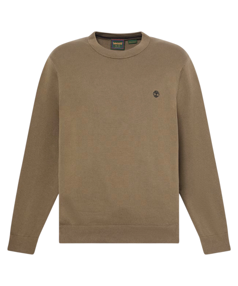 Timberland - Ανδρικό Πλεκτό Πουλόβερ Williams River Cotton Crew Neck TBC0YHAZ-AIE Σκούρο Πράσινο