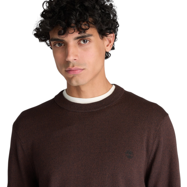 Timberland - Ανδρικό Πλεκτό Πουλόβερ Williams River Cotton Crew Neck TBC0YHAZ-C36 Καφέ TBC0YHAZC36