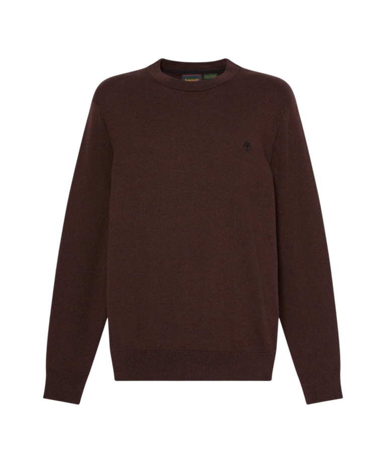 Timberland - Ανδρικό Πλεκτό Πουλόβερ Williams River Cotton Crew Neck TBC0YHAZ-C36 Καφέ