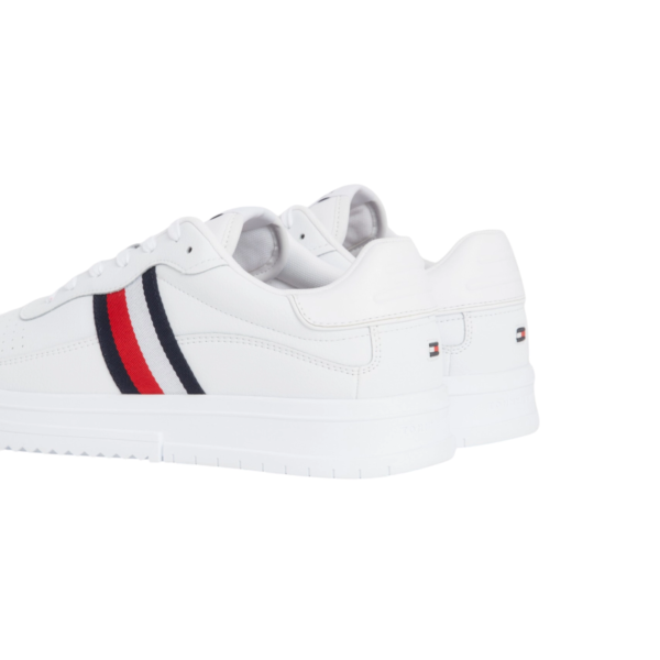 Tommy Hilfiger - Ανδρικά Sneakers Supercup Leather Stripes FM0FM04824-YBR Λευκό FM0FM04824-YBR