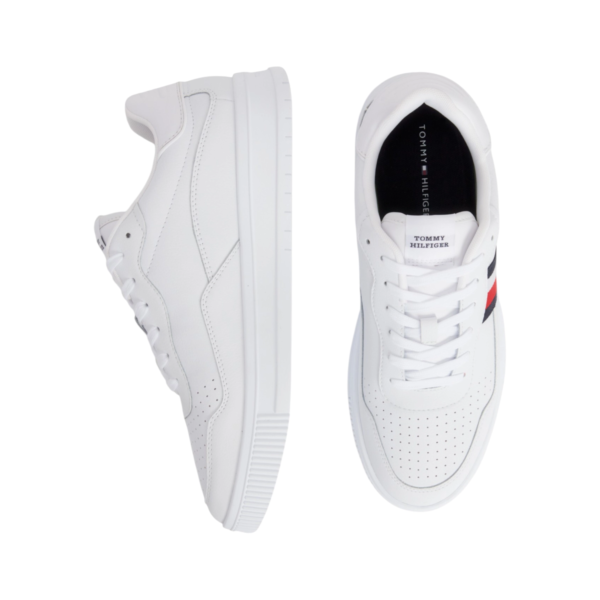 Tommy Hilfiger - Ανδρικά Sneakers Supercup Leather Stripes FM0FM04824-YBR Λευκό FM0FM04824-YBR