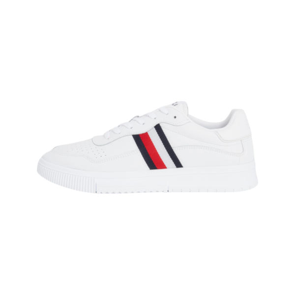 Tommy Hilfiger - Ανδρικά Sneakers Supercup Leather Stripes FM0FM04824-YBR Λευκό