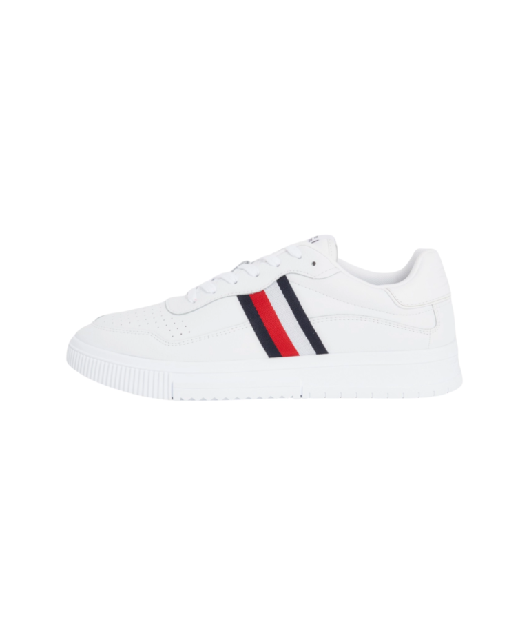 Tommy Hilfiger - Ανδρικά Sneakers Supercup Leather Stripes FM0FM04824-YBR Λευκό