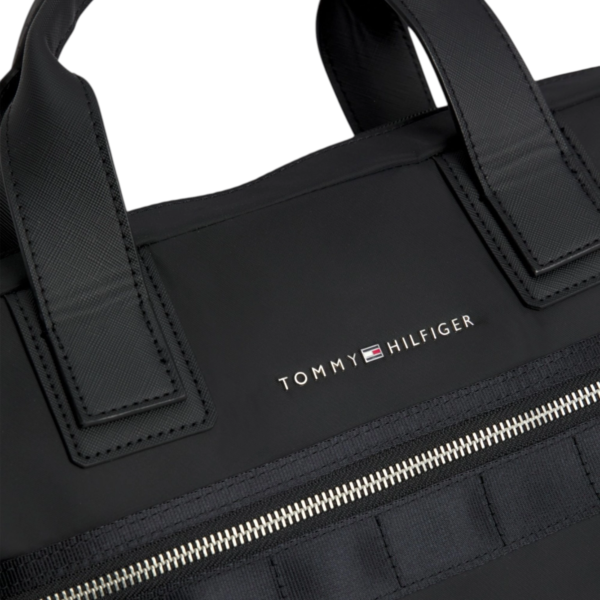 Tommy Hilfiger - Ανδρική Τσάντα Τσάντα για laptop Th Elevated Nylon Computer Bag AM0AM11574-BDS Μαύρο AM0AM11574-BDS