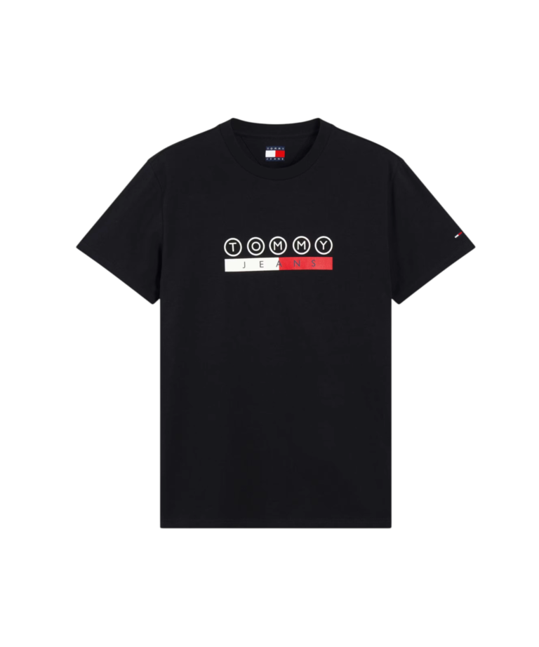 Tommy Hilfiger - Ανδρικό T-shirt Dna Play Slim Fit DM0DM23715-BDS Μαύρο