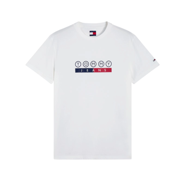 Tommy Hilfiger - Ανδρικό T-shirt Dna Play Slim Fit DM0DM23715-YBL Λευκό