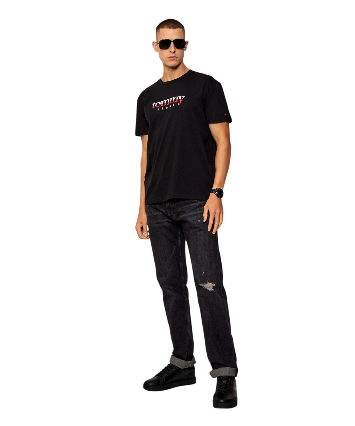 Tommy Hilfiger – Ανδρικό T-shirt Dna Tee Ext Regular Fit DM0DM21978-BDS Μαύρο (3) Tommy Hilfiger - Ανδρικό T-shirt Dna Tee Ext Regular Fit DM0DM21978-BDS Μαύρο DM0DM21978-BDS