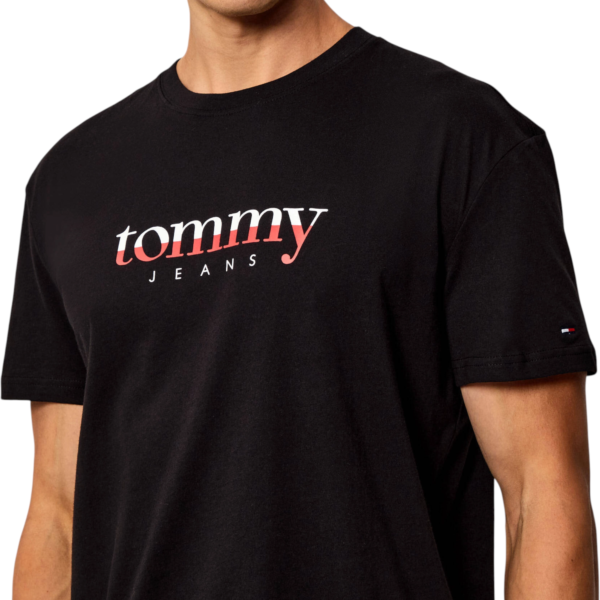 Tommy Hilfiger - Ανδρικό T-shirt Dna Tee Ext Regular Fit DM0DM21978-BDS Μαύρο DM0DM21978-BDS