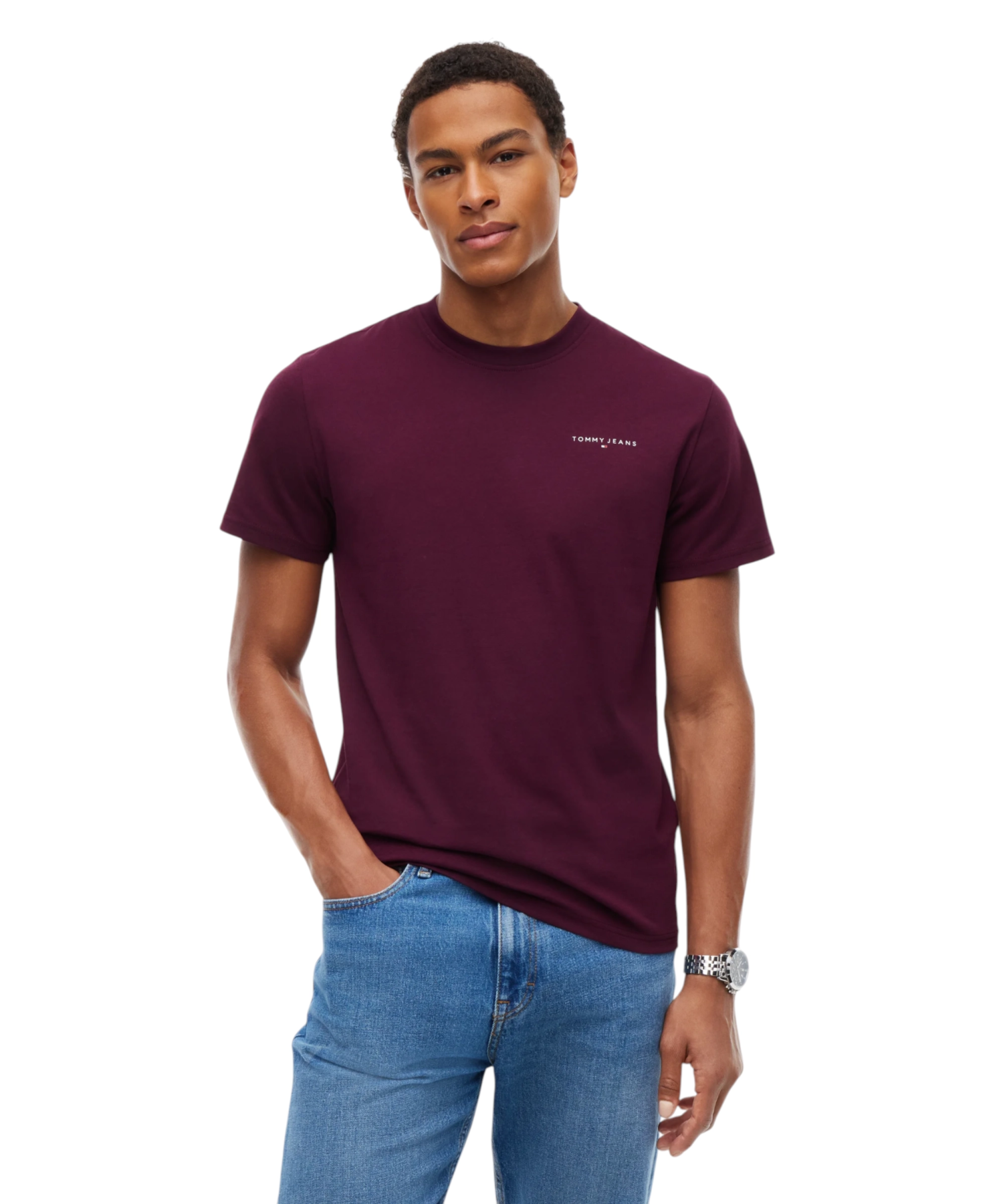 Tommy Hilfiger - Ανδρικό T-shirt Linear Chest Slim Fit DM0DM21780-V11 Μπορντό (3) Tommy Hilfiger - Ανδρικό T-shirt Linear Chest Slim Fit DM0DM21780-V11 Μπορντό DM0DM21780-V11