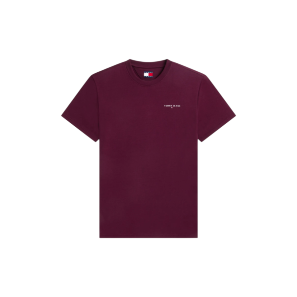 Tommy Hilfiger - Ανδρικό T-shirt Linear Chest Slim Fit DM0DM21780-V11 Μπορντό DM0DM21780-V11