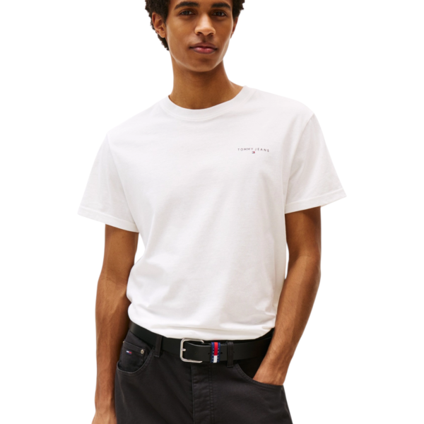 Tommy Hilfiger - Ανδρικό T-shirt Linear Chest Slim Fit DM0DM21780-YBL Εκρού