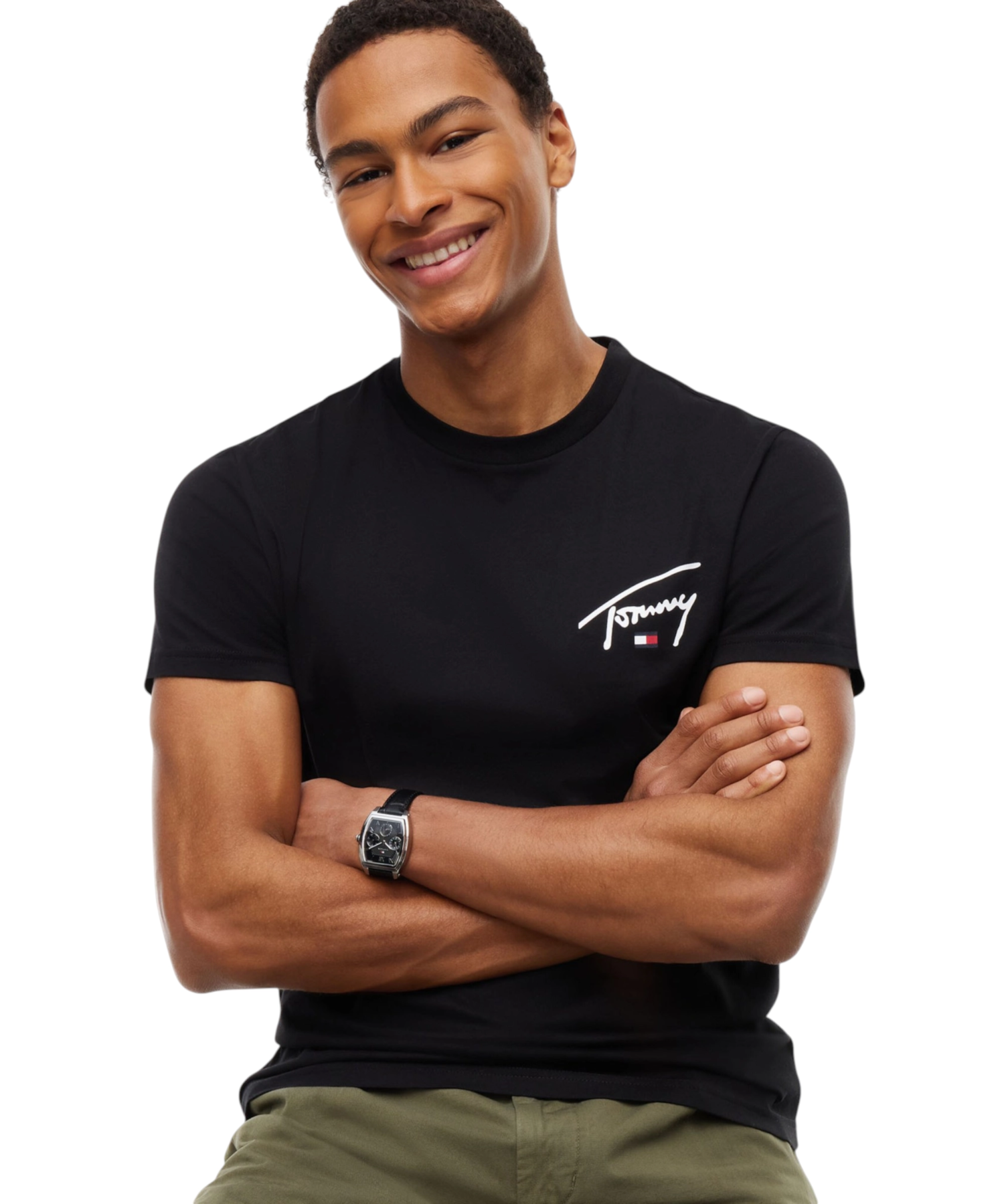 Tommy Hilfiger – Ανδρικό T-shirt Signature Chest Slim Fit DM0DM23550-BDS Μαύρο (1) Tommy Hilfiger - Ανδρικό T-shirt Signature Chest Slim Fit DM0DM23550-BDS Μαύρο DM0DM23550-BDS