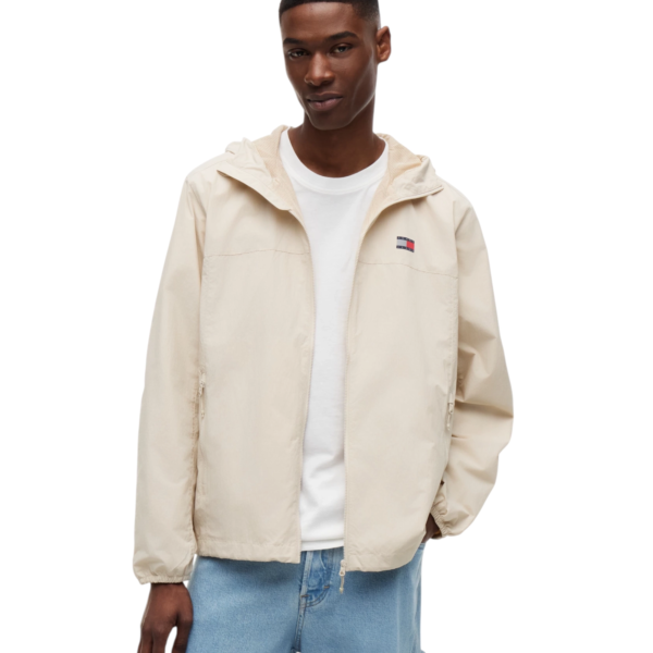 Tommy Hilfiger - Ανδρικό Αντιανεμικό Μεταβατικό Μπουφάν Chicago Packable Ripstop Relaxed Fit DM0DM23223-ACI Μπεζ DM0DM23223-ACI