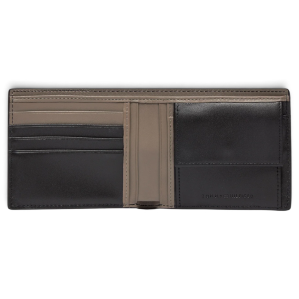 Tommy Hilfiger - Ανδρικό Πορτοφόλι Th Saffiano Cc And Coin AM0AM11859-BDS Μαύρο AM0AM11859-BDS