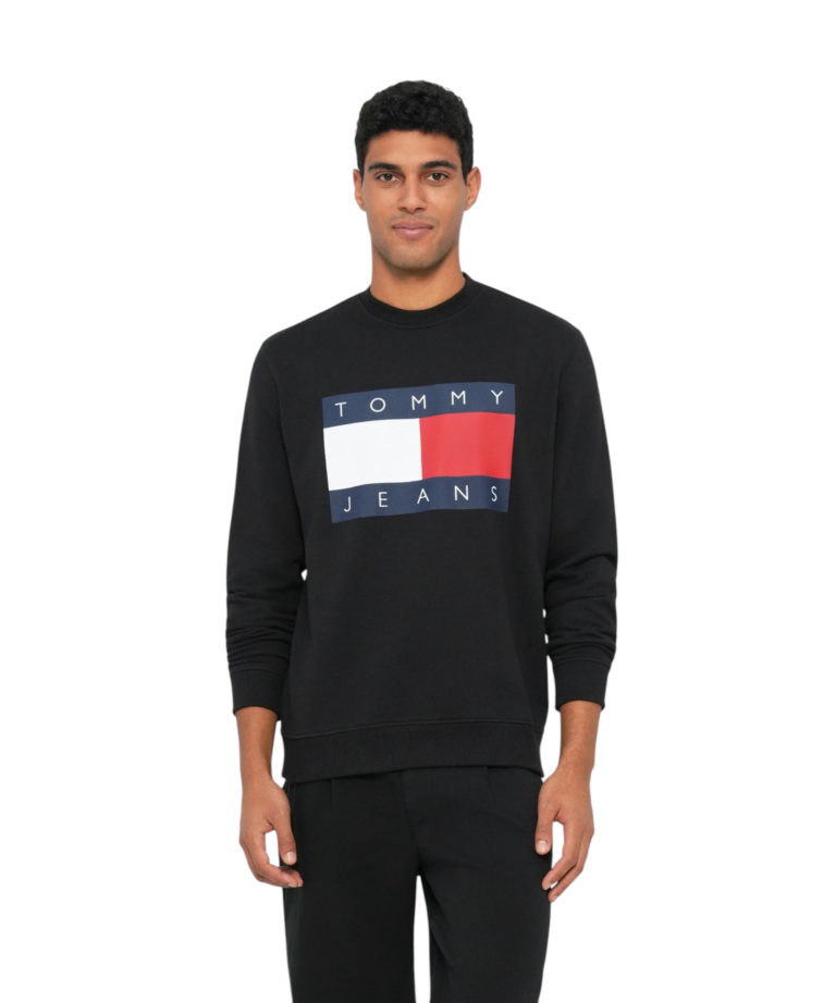 Tommy Hilfiger - Ανδρικό Φούτερ Big Flag Regular Fit DM0DM22643-0GJ Μαύρο