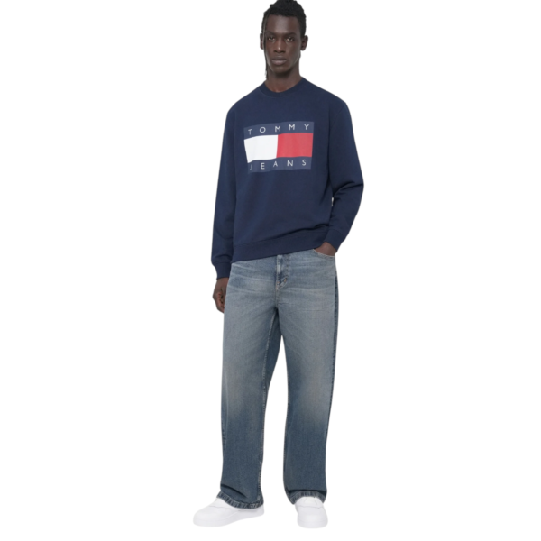 Tommy Hilfiger - Ανδρικό Φούτερ Big Flag Regular Fit DM0DM22643-0GY Μπλε DM0DM22643-0GY