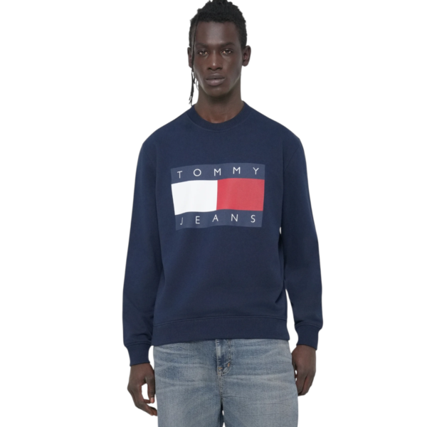 Tommy Hilfiger - Ανδρικό Φούτερ Big Flag Regular Fit DM0DM22643-0GY Μπλε