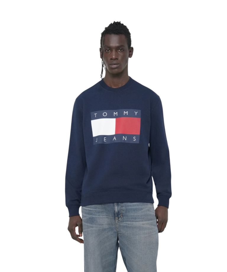 Tommy Hilfiger - Ανδρικό Φούτερ Big Flag Regular Fit DM0DM22643-0GY Μπλε