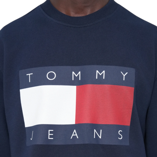 Tommy Hilfiger - Ανδρικό Φούτερ Big Flag Regular Fit DM0DM22643-0GY Μπλε DM0DM22643-0GY