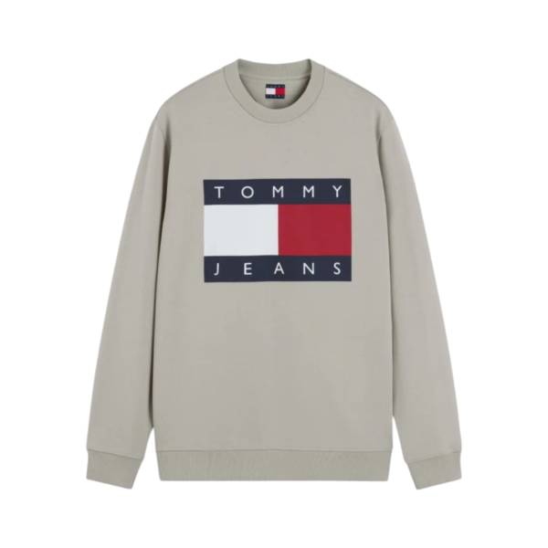 Tommy Hilfiger - Ανδρικό Φούτερ Big Flag Regular Fit DM0DM22643-PKE Μπεζ DM0DM22643-PKE
