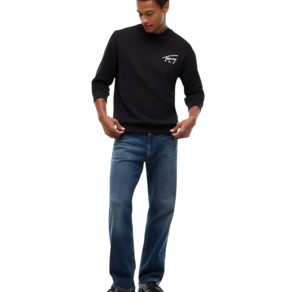 Tommy Hilfiger - Ανδρικό Φούτερ TJM Entry Signature Regular Fit DM0DM23589-BDS Μαύρο DM0DM23589-BDS