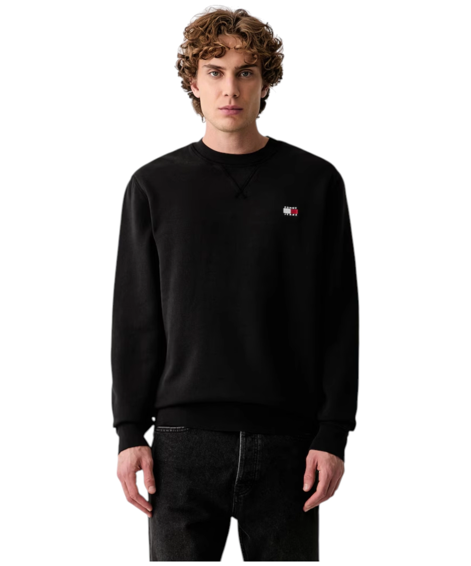 Tommy Hilfiger - Ανδρικό Φούτερ TJM Reg Badge Crew DM0DM23607-BDS Μαύρο (1) Tommy Hilfiger - Ανδρικό Φούτερ TJM Reg Badge Crew DM0DM23607-BDS Μαύρο DM0DM23607-BDS