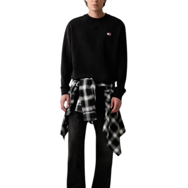 Tommy Hilfiger - Ανδρικό Φούτερ TJM Reg Badge Crew DM0DM23607-BDS Μαύρο DM0DM23607-BDS