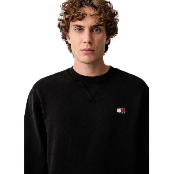 Tommy Hilfiger - Ανδρικό Φούτερ TJM Reg Badge Crew DM0DM23607-BDS Μαύρο DM0DM23607-BDS