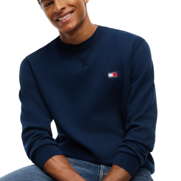 Tommy Hilfiger - Ανδρικό Φούτερ TJM Reg Badge Crew DM0DM23607-C1G Μπλε Σκούρο DM0DM23607-C1G