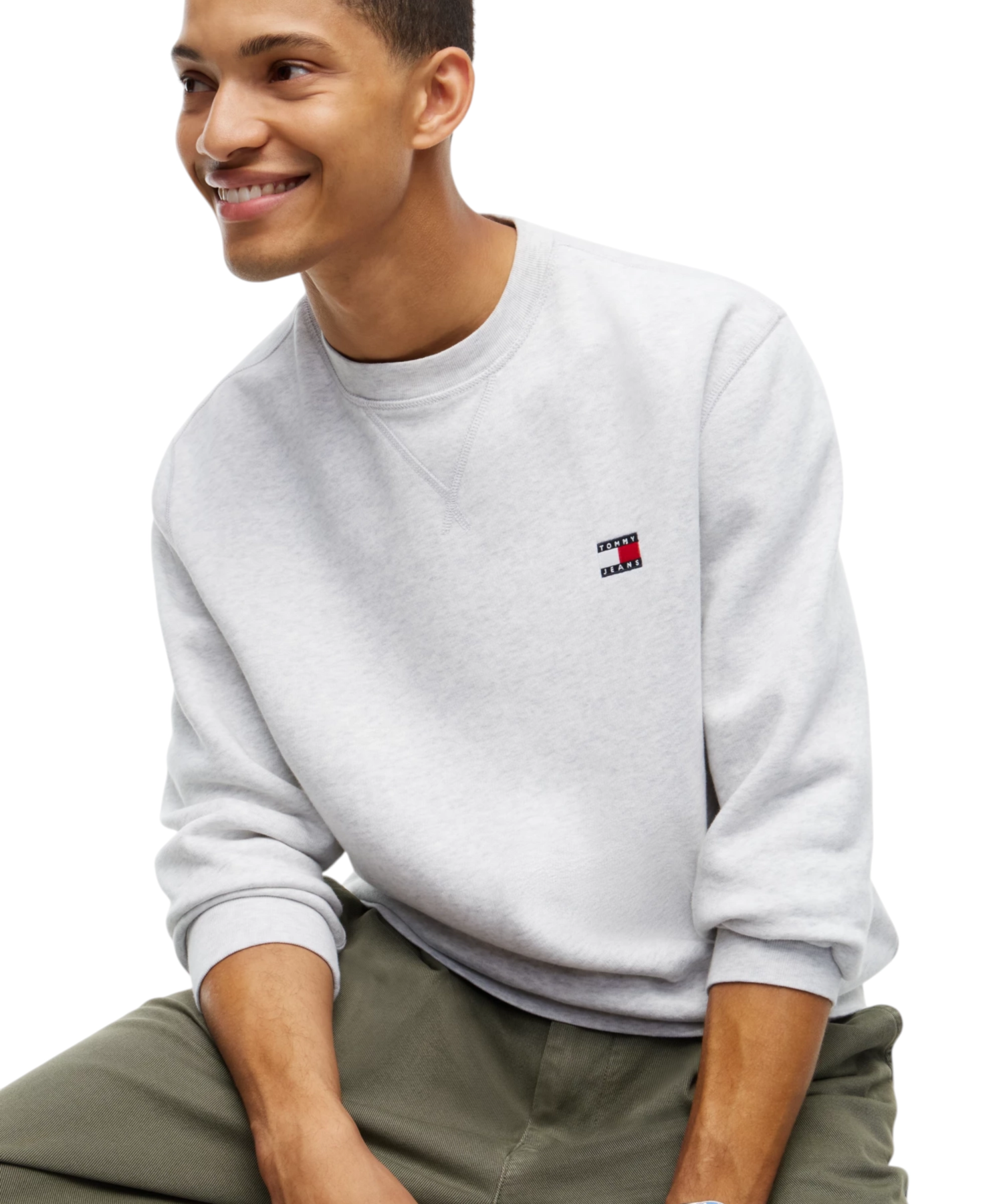 Tommy Hilfiger – Ανδρικό Φούτερ TJM Reg Badge Crew DM0DM23607-P08 Γκρι (2) Tommy Hilfiger - Ανδρικό Φούτερ TJM Reg Badge Crew DM0DM23607-P08 Γκρι DM0DM23607-P08