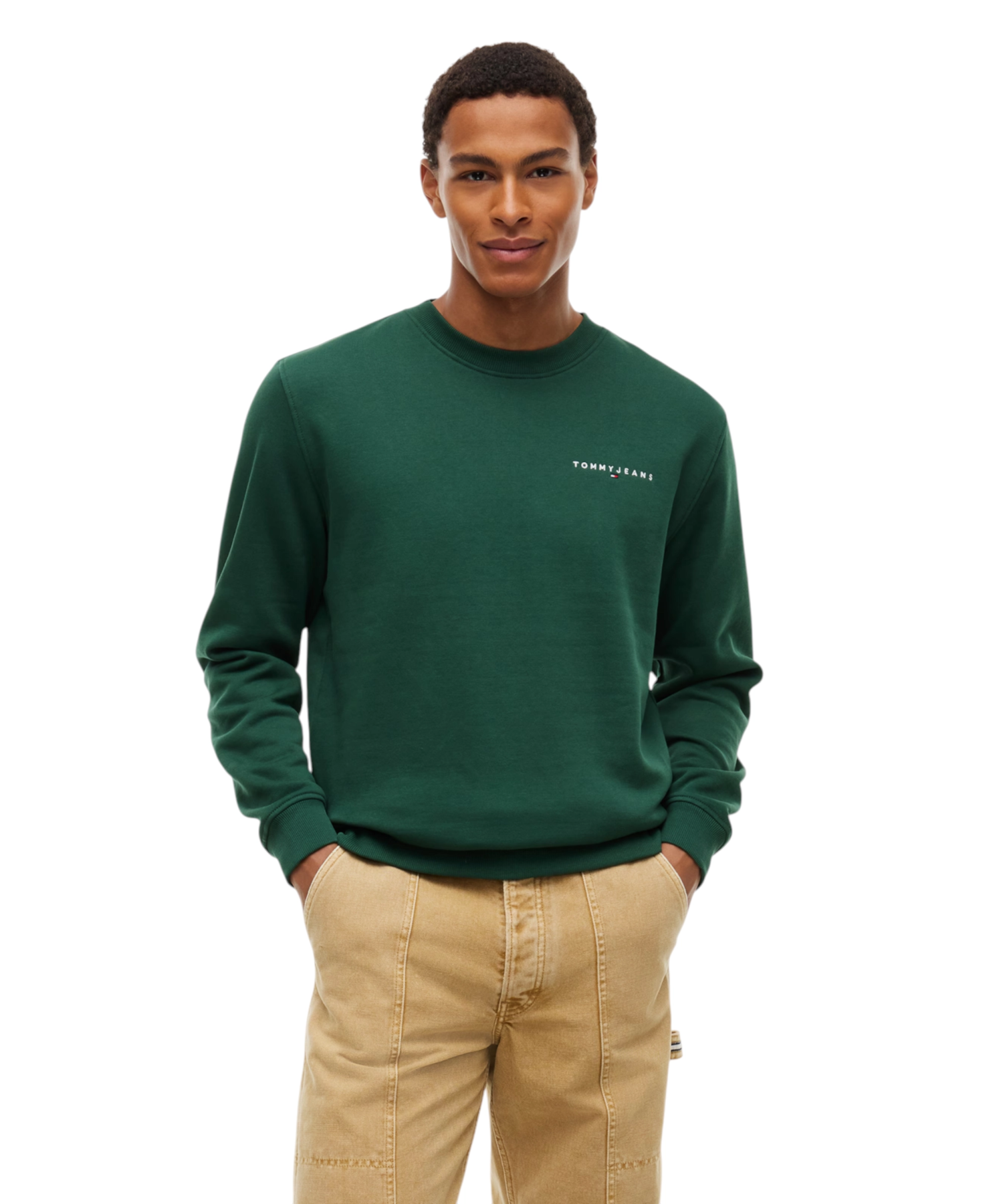 Tommy Hilfiger - Ανδρικό Φούτερ Tjm Linear Regular Fit DM0DM20249-MBM Πράσινο (1) Tommy Hilfiger - Ανδρικό Φούτερ Tjm Linear Regular Fit DM0DM20249-MBM Πράσινο DM0DM20249-MBM