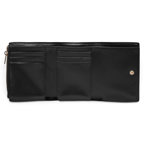Tommy Hilfiger - Γυναικείο Πορτοφόλι City Med Flap Wallet AW0AW15746-BDS Μαύρο AW0AW15746-BDS