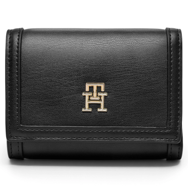 Tommy Hilfiger - Γυναικείο Πορτοφόλι City Med Flap Wallet AW0AW15746-BDS Μαύρο