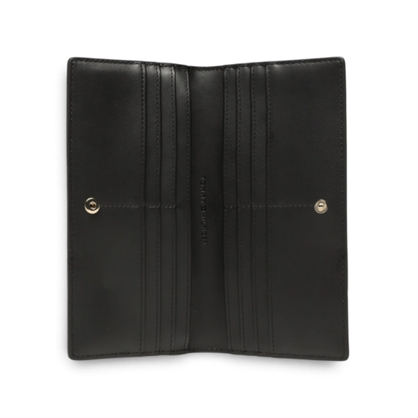 Tommy Hilfiger - Γυναικείο Μεγάλο Πορτοφόλι Th Casual Large Wallet AW0AW14638-BDS Μαύρο AW0AW14638-BDS