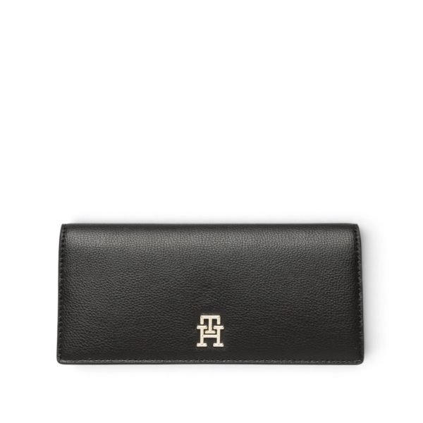 Tommy Hilfiger - Γυναικείο Μεγάλο Πορτοφόλι Th Casual Large Wallet AW0AW14638-BDS Μαύρο
