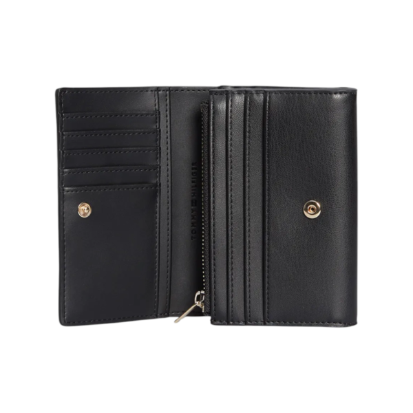 Tommy Hilfiger - Γυναικείο Πορτοφόλι Th Chic Med Flap Wallet AW0AW14887-BDS Μαύρο AW0AW14887-BDS