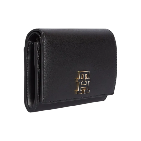 Tommy Hilfiger - Γυναικείο Πορτοφόλι Th Chic Med Flap Wallet AW0AW14887-BDS Μαύρο AW0AW14887-BDS