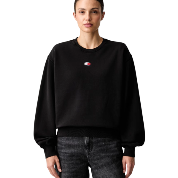 Tommy Hilfiger - Γυναικείο Φούτερ Badge crew ext Regular Fit DW0DW23297-BDS Μαύρο