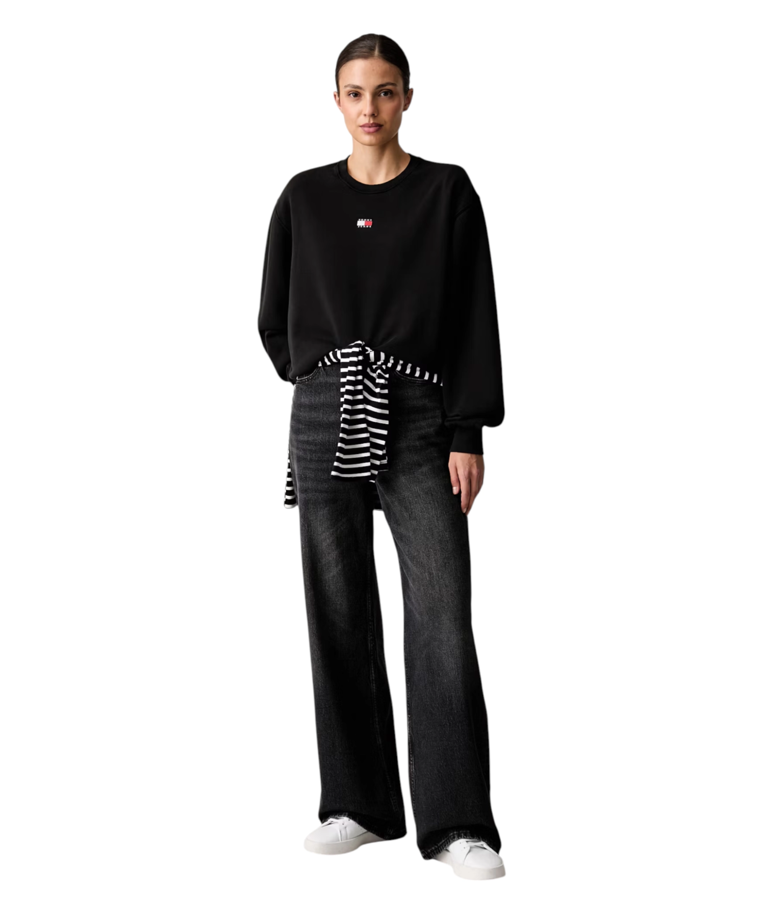 Tommy Hilfiger – Γυναικείο Φούτερ Badge crew ext Regular Fit DW0DW23297-BDS Μαύρο (2) Tommy Hilfiger - Γυναικείο Φούτερ Badge crew ext Regular Fit DW0DW23297-BDS Μαύρο DW0DW23297-BDS